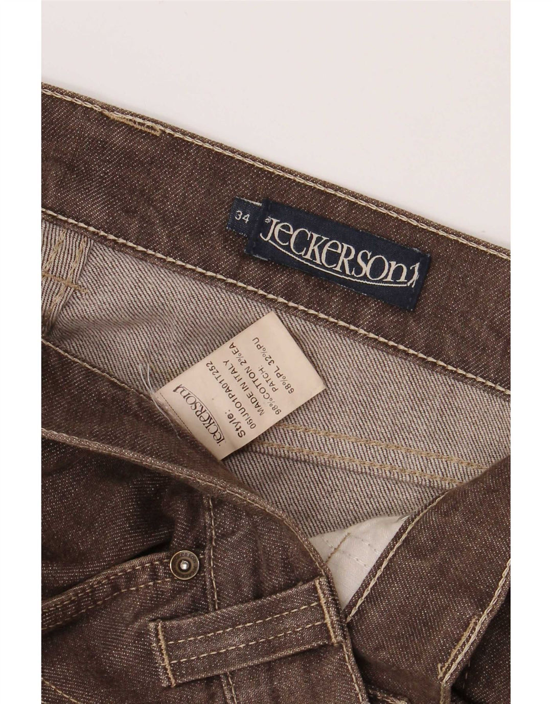 Jeans regolari da uomo Jeckerson W30 L32 cotone marrone