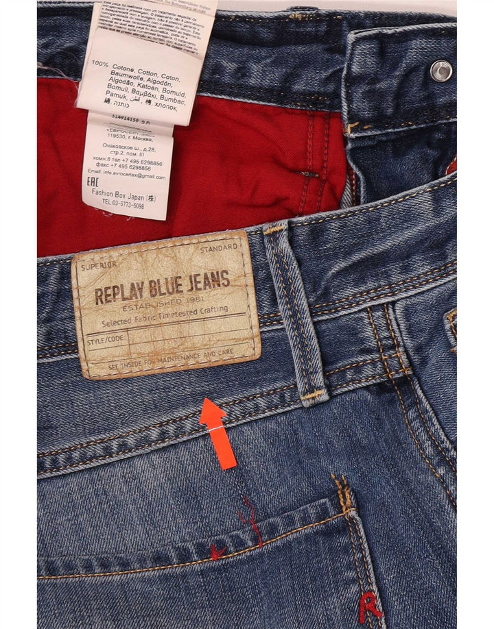 Replay Jeans slim da uomo W32 L32 in cotone blu
