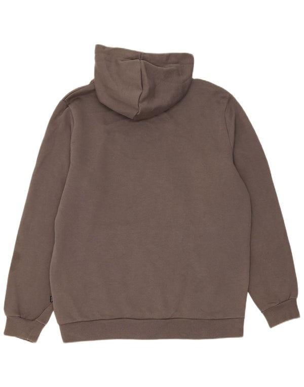 Felpa con cappuccio grafica da uomo Puma in cotone grigio medio