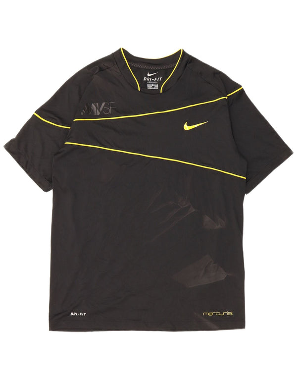 T-shirt grafica da uomo Nike Dri Fit Top UK 38/40 medio a righe nere