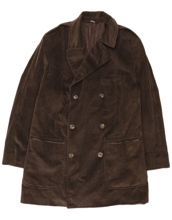 Cappotto da uomo in velluto a coste Joseph Abboud UK 40 grande cotone marrone