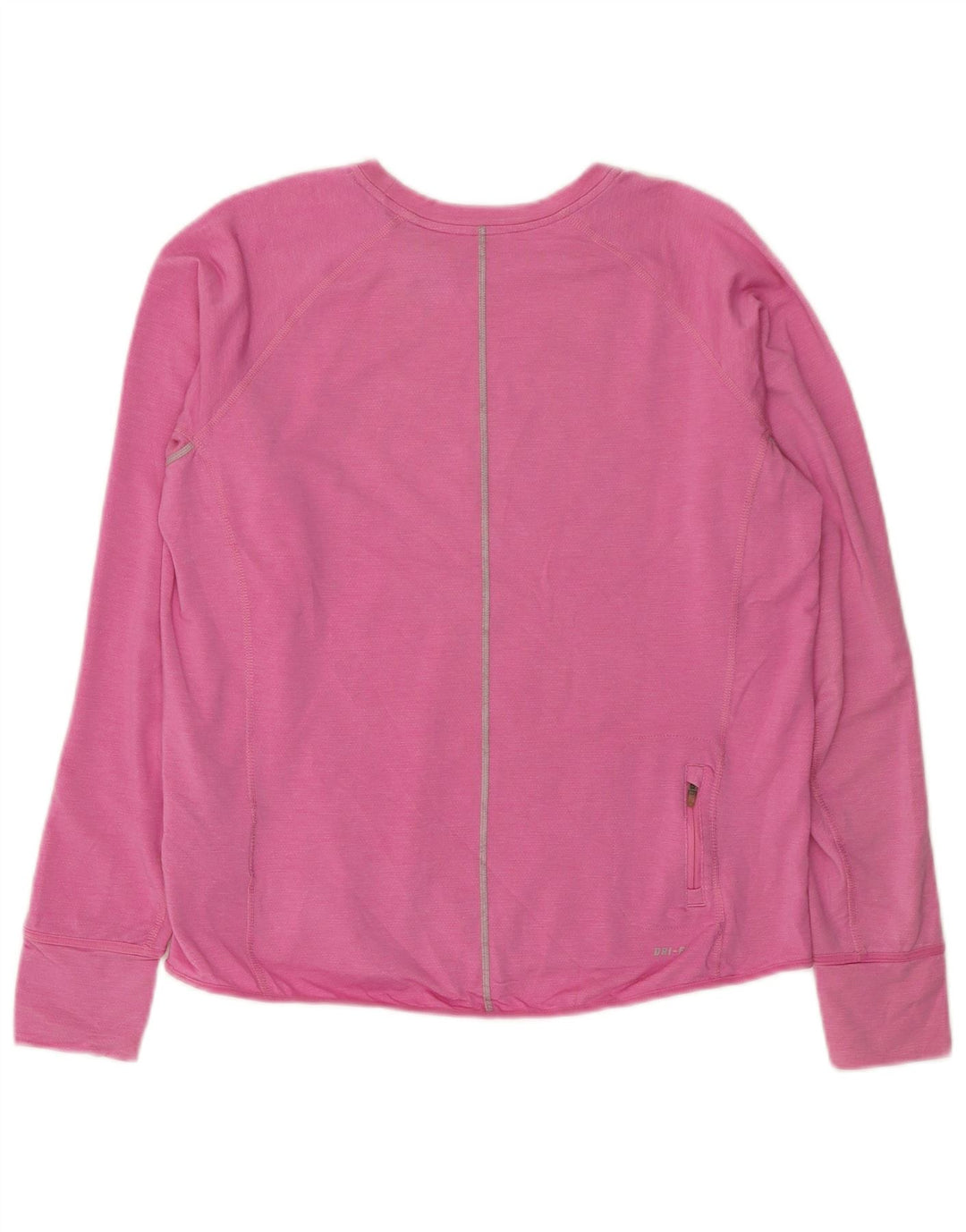 Top NIKE Dri Fit da donna a maniche lunghe UK 18 XL Lyocell rosa