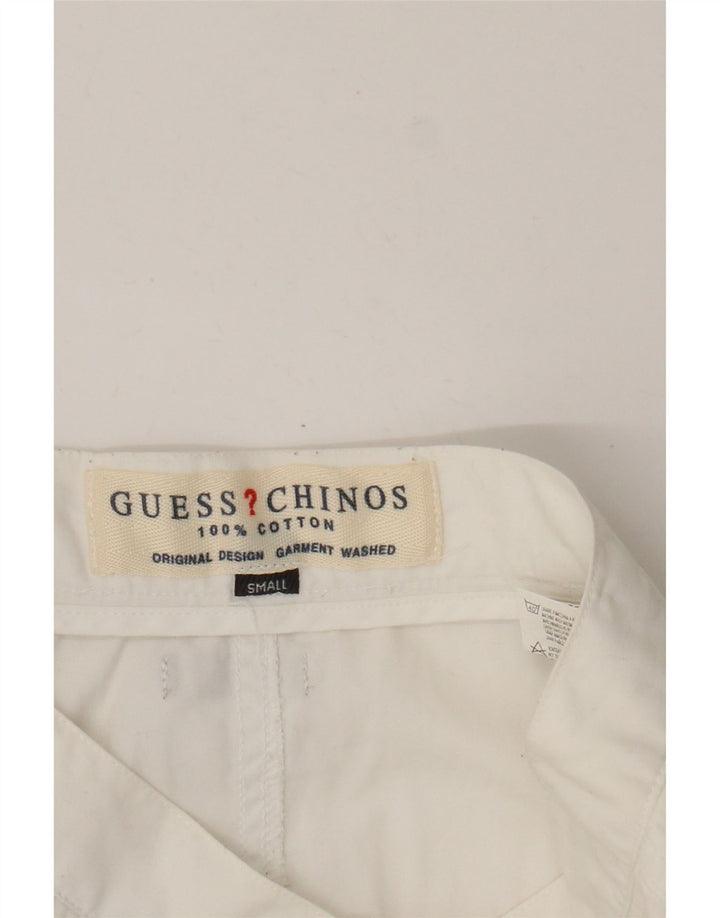 Minigonna da donna Guess piccola W26 in cotone bianco