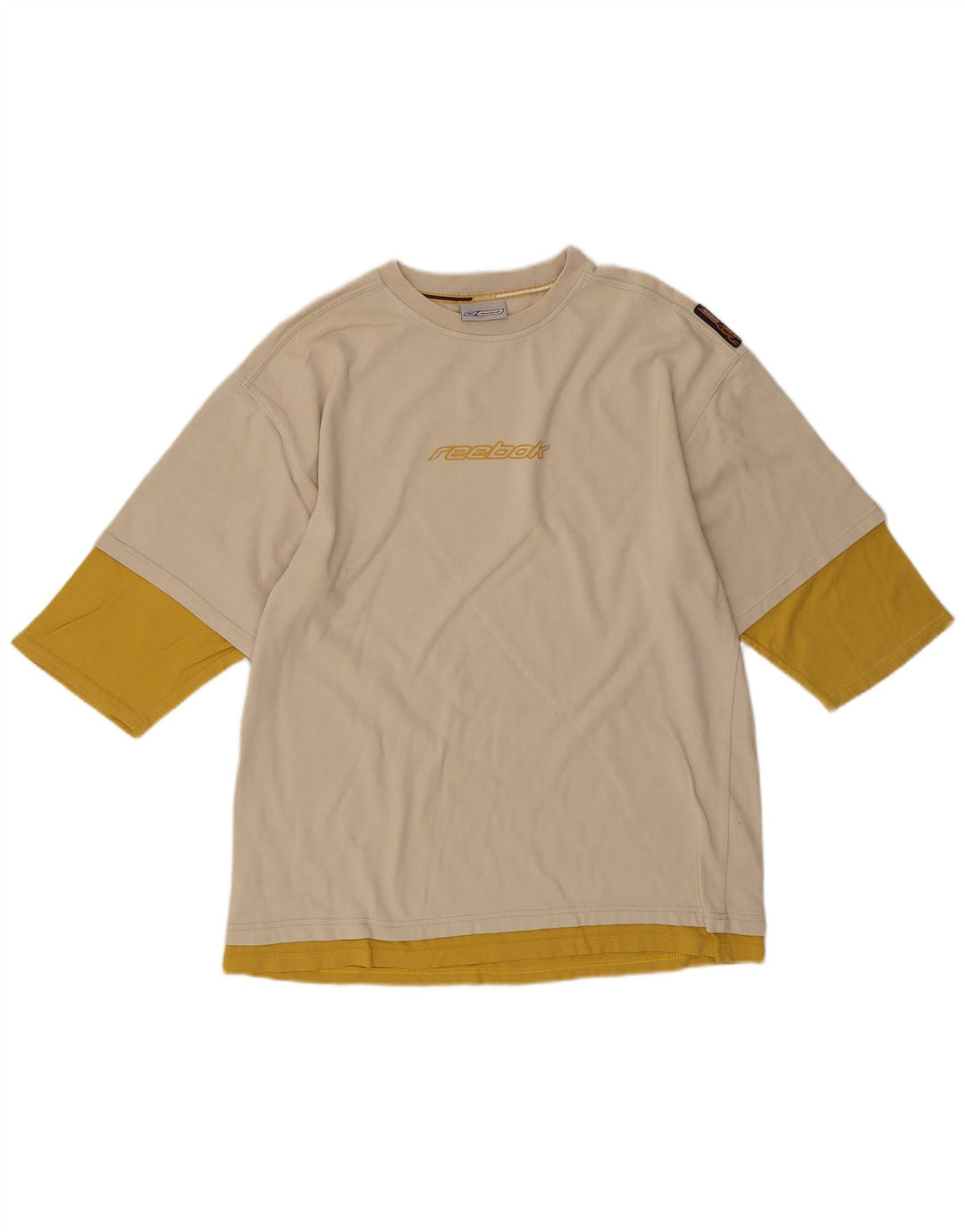 T-shirt grafica da uomo REEBOK Top beige medio color block