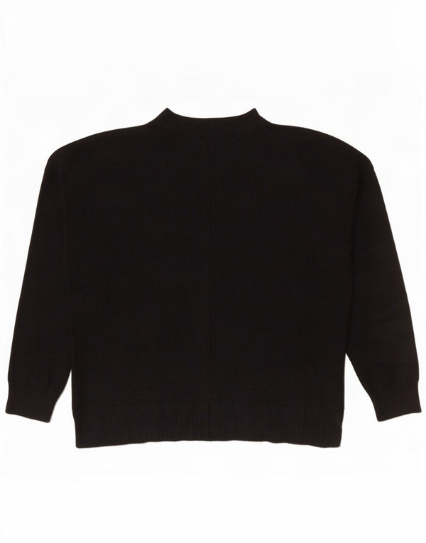 Maglione maglione girocollo da donna Oasis UK 14 Viscosa nera media