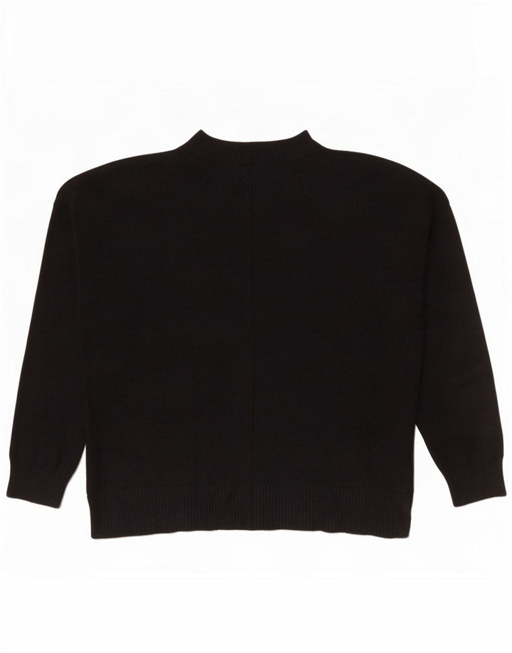 Maglione maglione girocollo da donna Oasis UK 14 Viscosa nera media