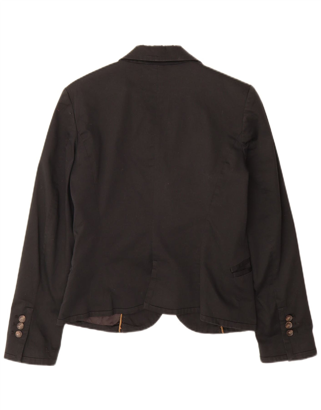 Giacca blazer a 2 bottoni da donna Zara UK 14 grande cotone nero