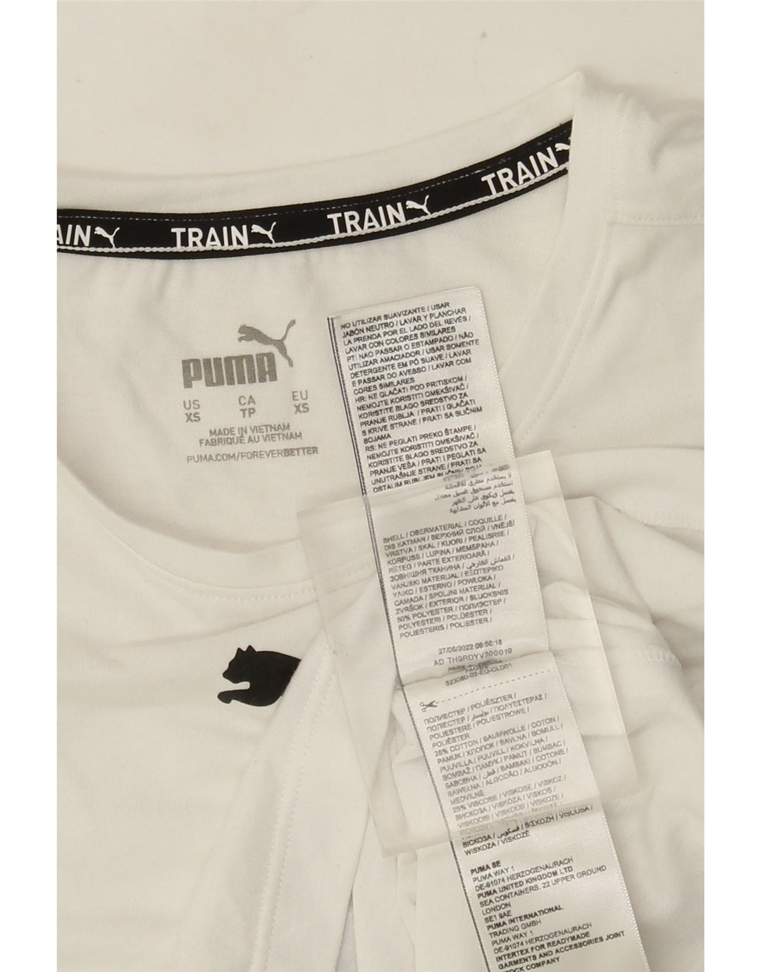 Canotta grafica corta da donna Puma UK 6 XS poliestere bianco
