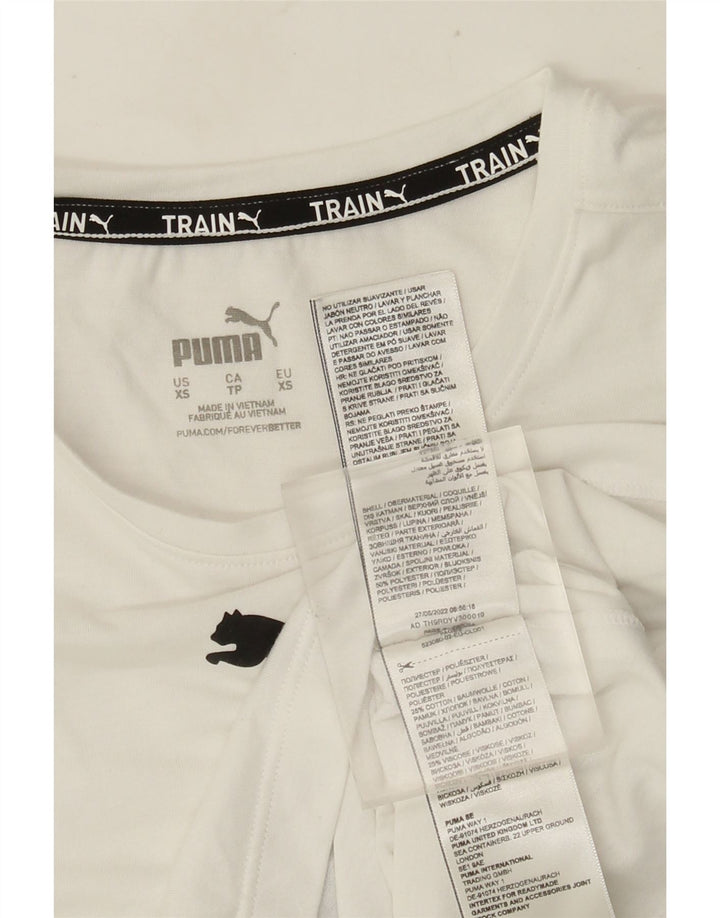 Canotta grafica corta da donna Puma UK 6 XS poliestere bianco