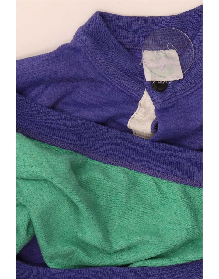 Felpa grafica da uomo Samar Maglione XL Viola Colorblock Cotton