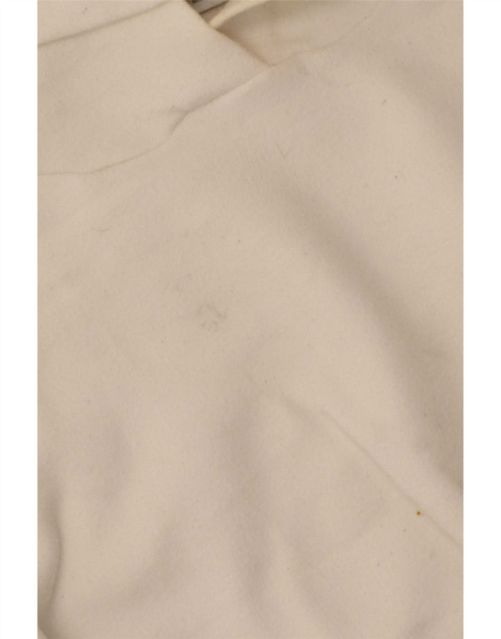 Maglione corto con cappuccio da donna Zara UK 12 viscosa bianca media