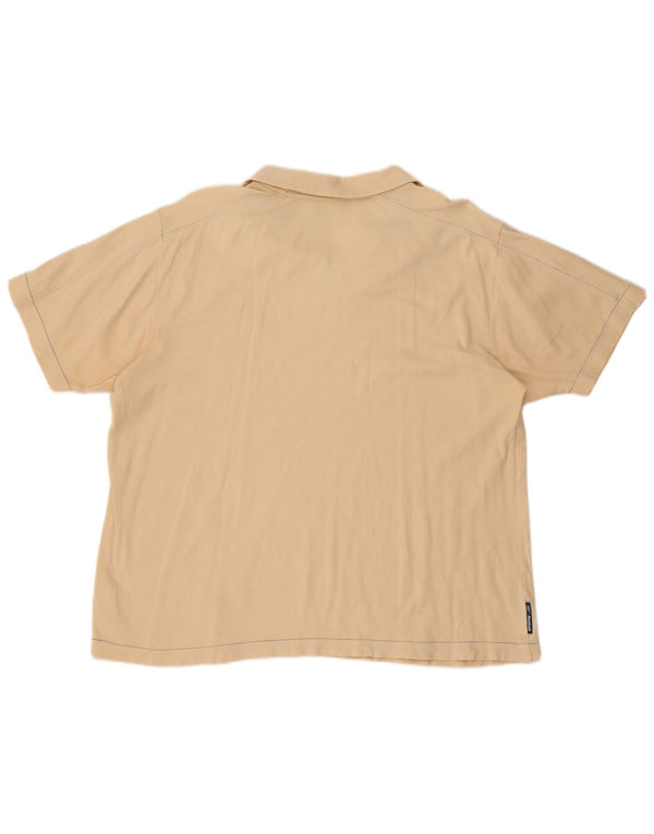 Polo REEBOK da uomo in cotone beige medio