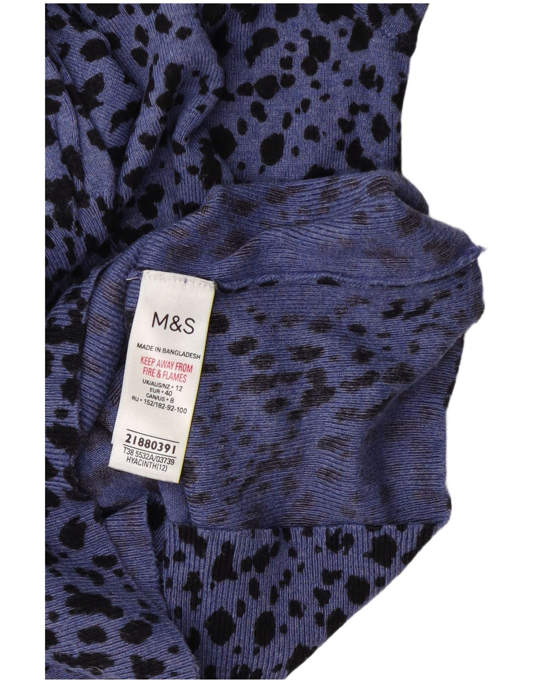 Maglione maglione con scollo a barca da donna Marks & Spencer UK 12 Blu medio