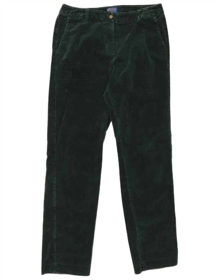 Pantaloni di velluto a coste da donna Pendleton US 12 Large W32 L31 Cotone verde