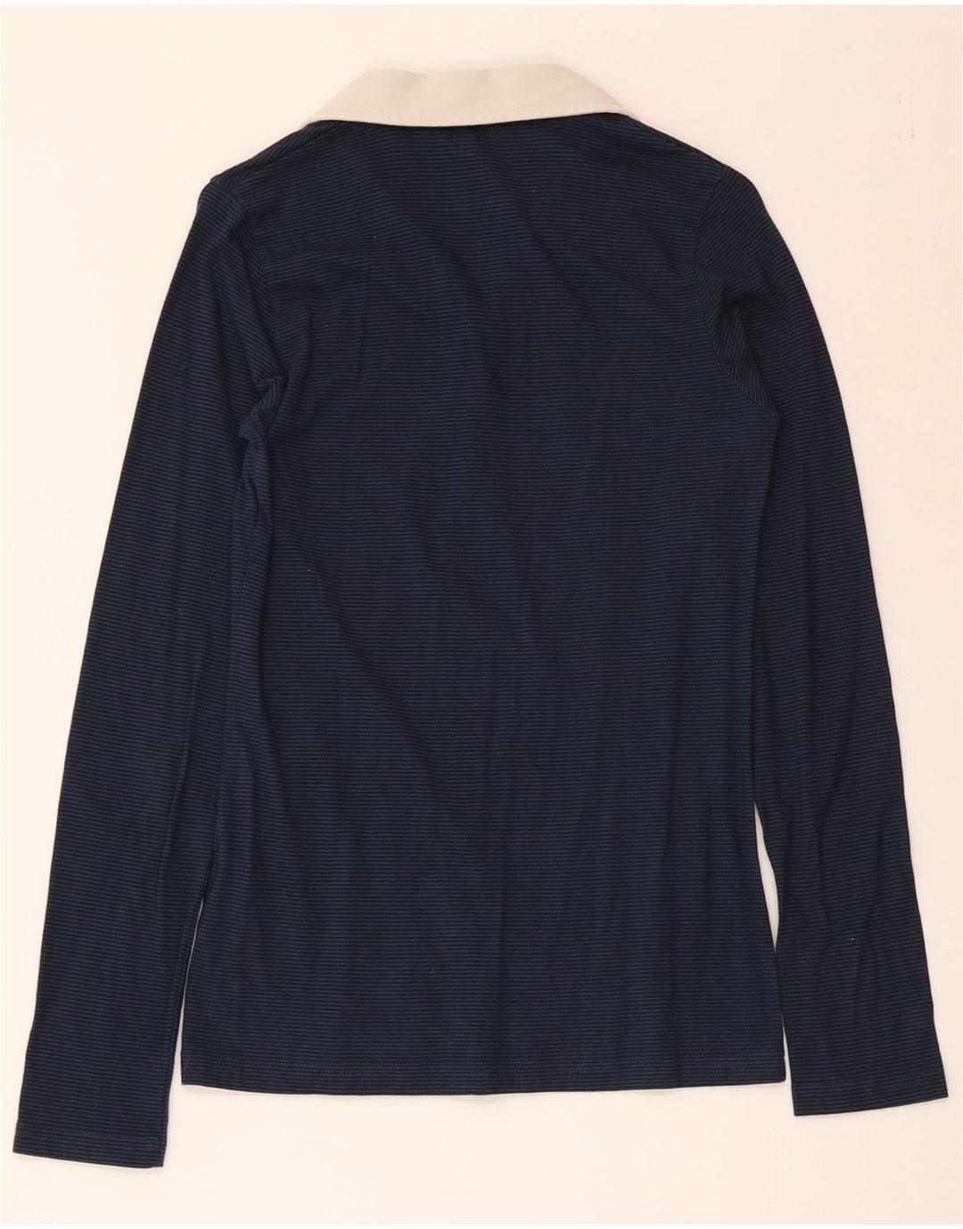 Polo da rugby grafica da donna Woolrich UK 12 medio in cotone blu navy