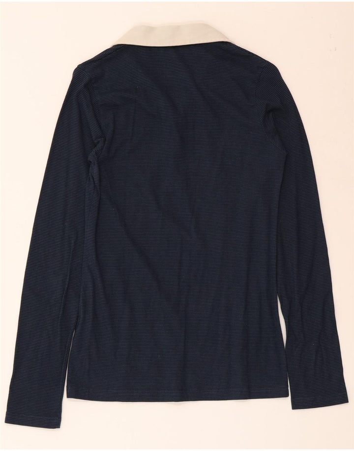 Polo da rugby grafica da donna Woolrich UK 12 medio in cotone blu navy