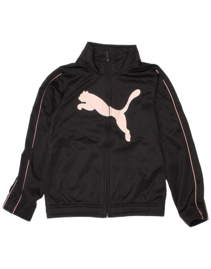 Giacca da ginnastica grafica per ragazze Puma 5-6 anni nera
