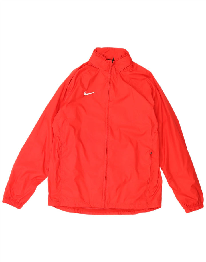 Giacca antipioggia con cappuccio Nike da uomo UK 40 grande nylon rosso