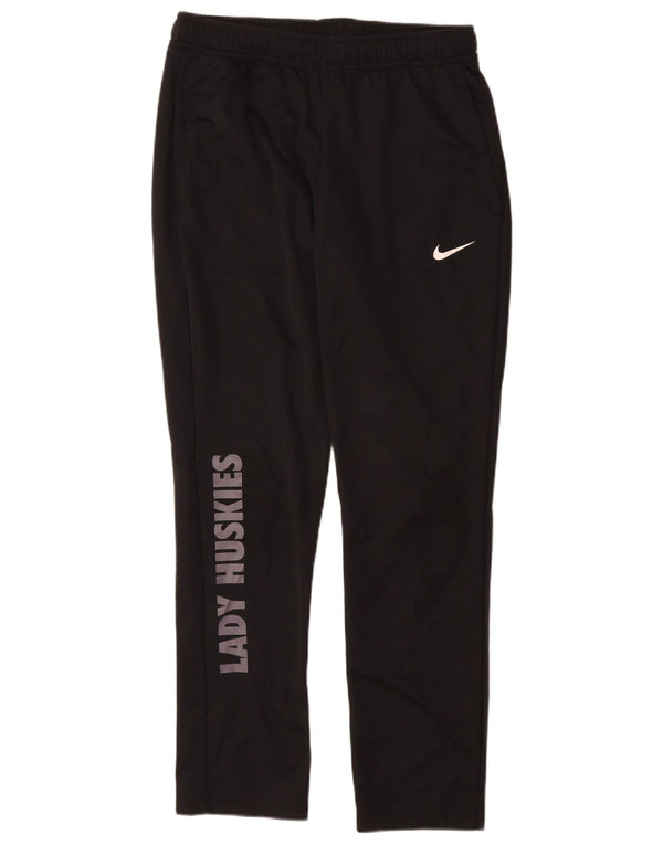 Pantaloni da tuta grafica Nike Dri Fit da donna UK 14 poliestere nero medio