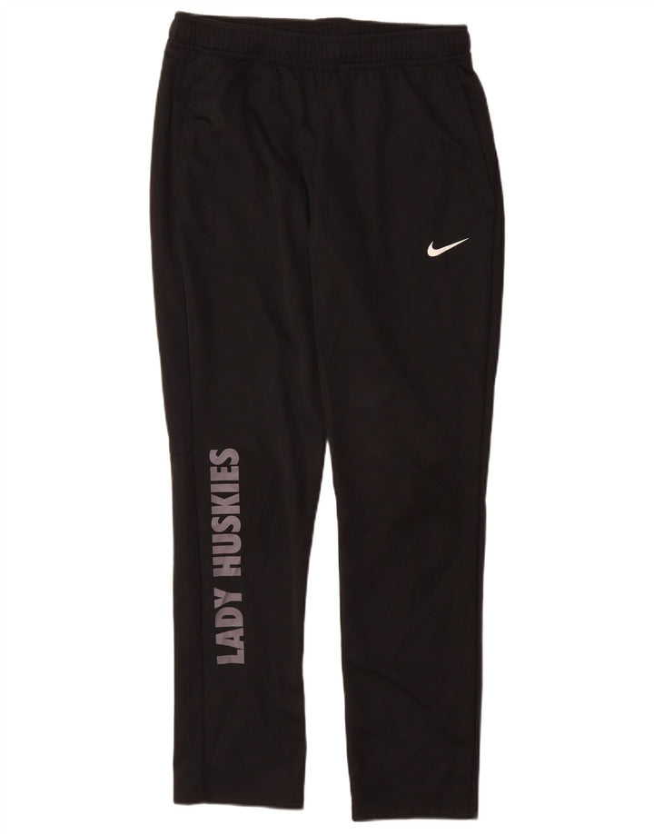 Pantaloni da tuta grafica Nike Dri Fit da donna UK 14 poliestere nero medio
