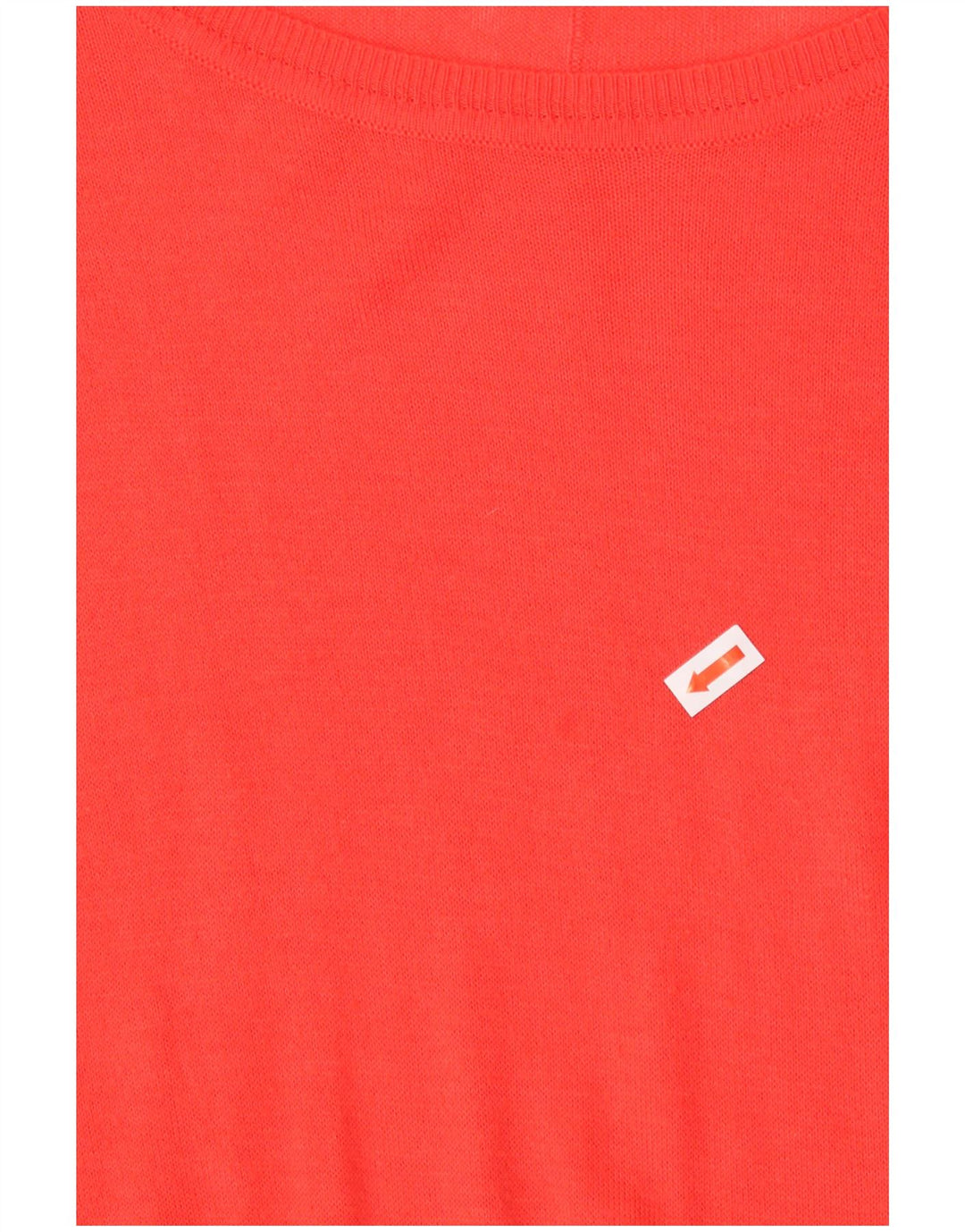 ZARA Womens Boat Neck Jumper Sweater UK 14 Medium Orange Viscose