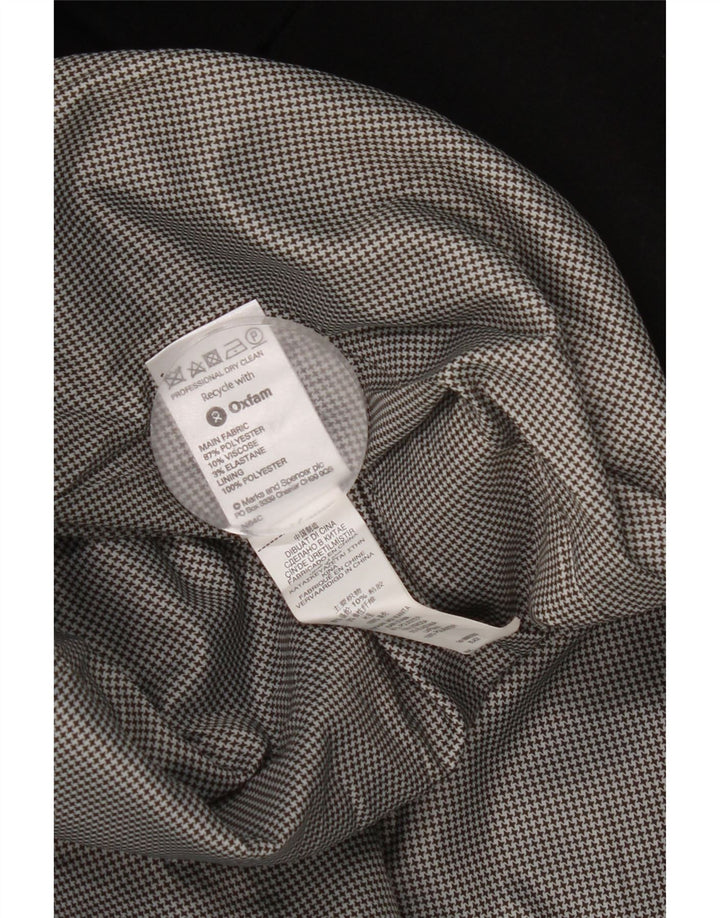 Cappotto doppiopetto da donna Marks & Spencer UK 14 grande poliestere nero