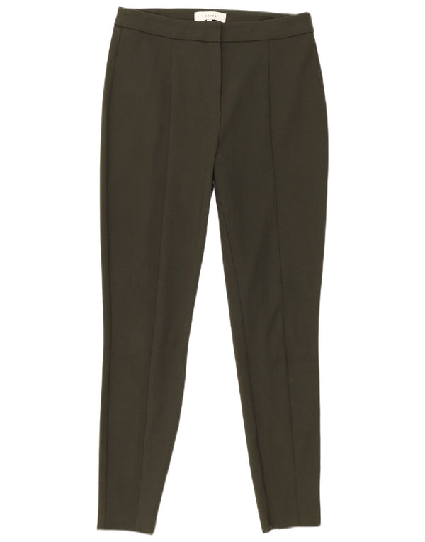 Pantaloni casual slim da donna Reiss UK 10 piccoli W28 L27 cotone kaki