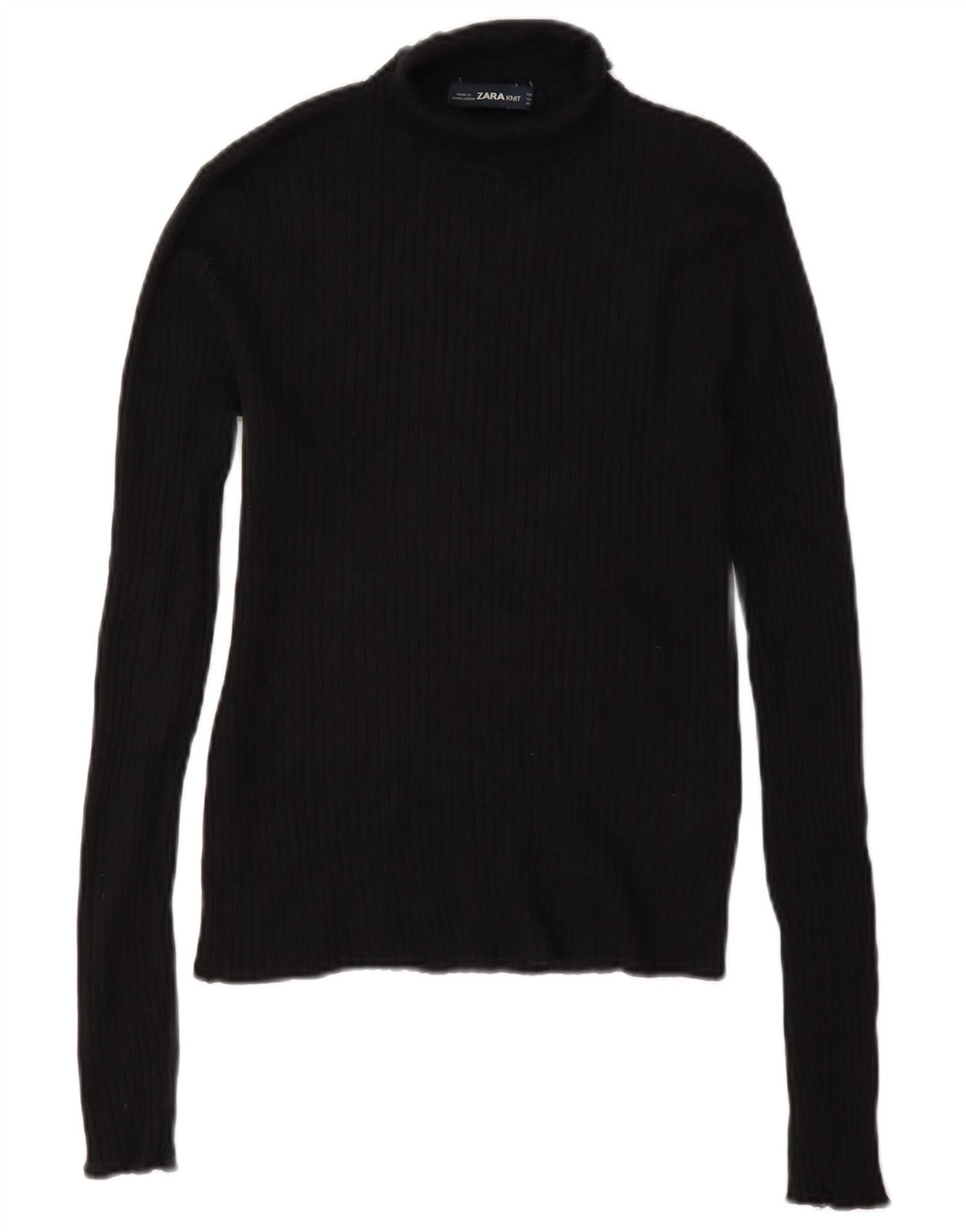 Top Zara da donna con collo alto e camicetta UK 12 medio nero