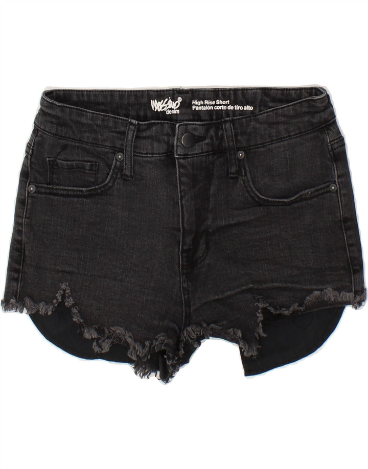 MOSSIMO Womens High Waist Denim Shorts US 6 Medium W28  Black Cotton Vintage Mossimo and Second-Hand Mossimo from Messina Hembry 