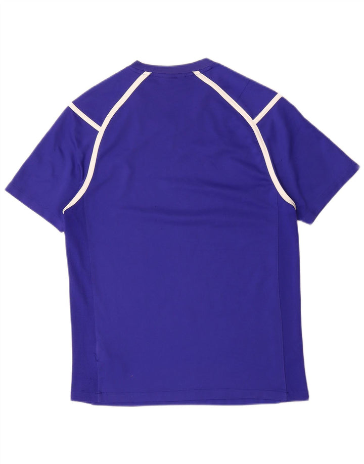 T-shirt Nike Dri Fit da uomo, top in poliestere color block blu medio