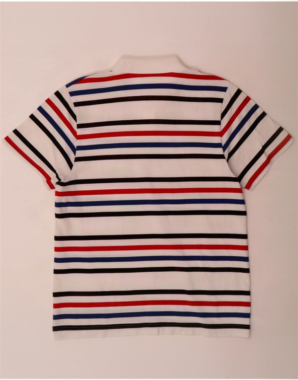Polo da uomo Lacoste XL in cotone a righe bianche