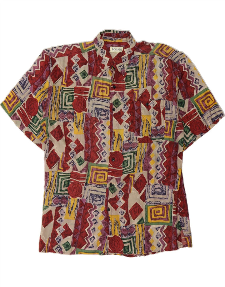 BOGARI Mens Abstract Pattern Short Sleeve Shirt XL Multicoloured Vintage Bogari and Second-Hand Bogari from Messina Hembry 