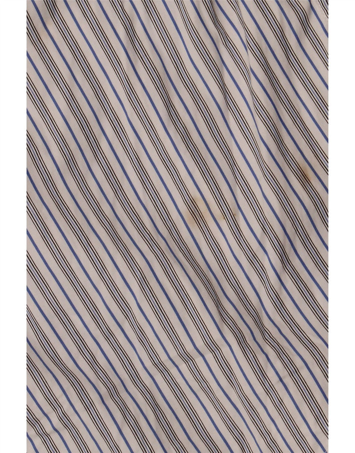 Camicia da uomo Ralph Lauren taglia 14 piccola in cotone a righe bianche