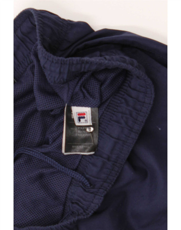 Pantaloncini sportivi da uomo Fila medi in poliestere blu navy