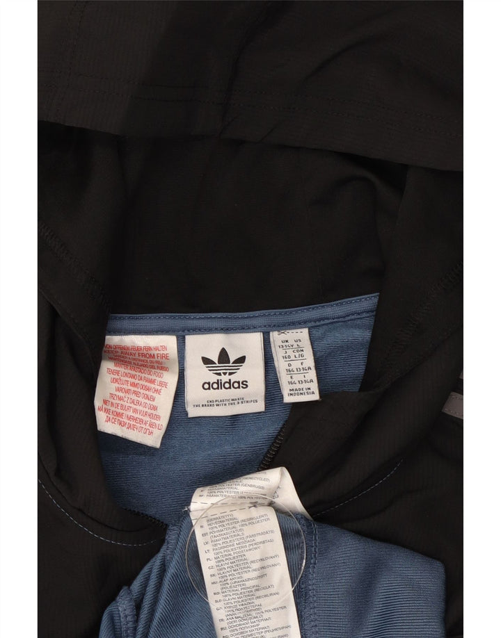 Giacca da tuta da ragazzo Adidas 13-14 anni in poliestere color block blu