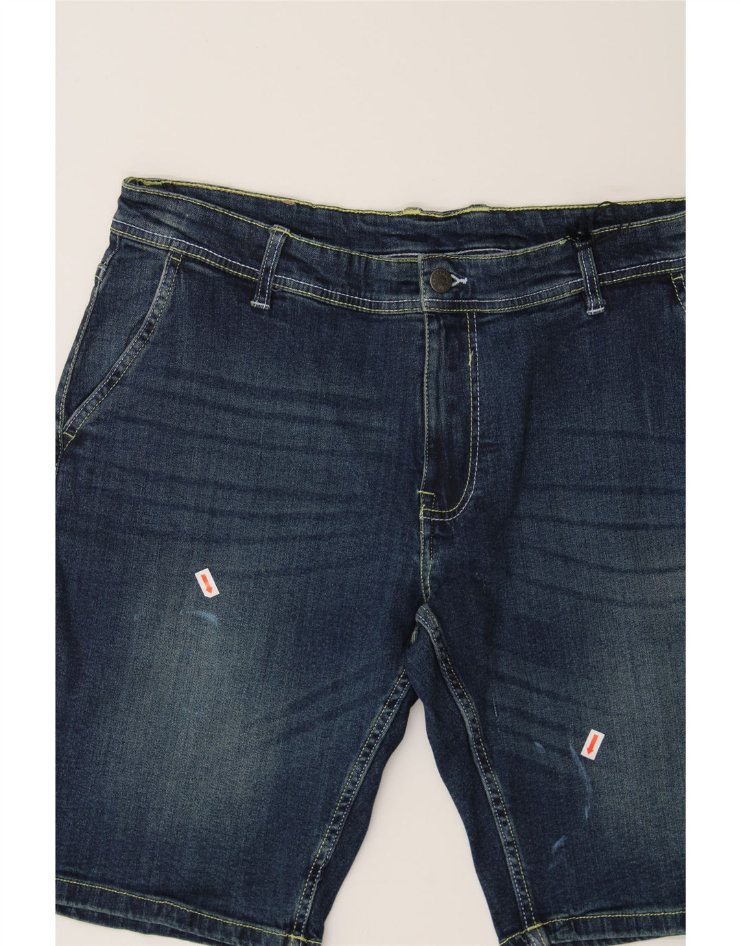 TRUSSARDI Mens Denim Shorts W38 XL Navy Blue Cotton Vintage Trussardi and Second-Hand Trussardi from Messina Hembry 