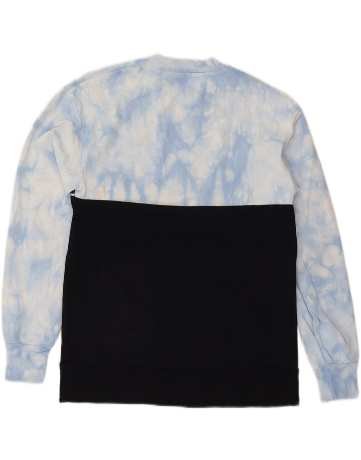FRED PERRY Womens Graphic Sweatshirt Jumper UK 8 Small  Navy Blue Tie Dye Vintage Fred Perry and Second-Hand Fred Perry from Messina Hembry 