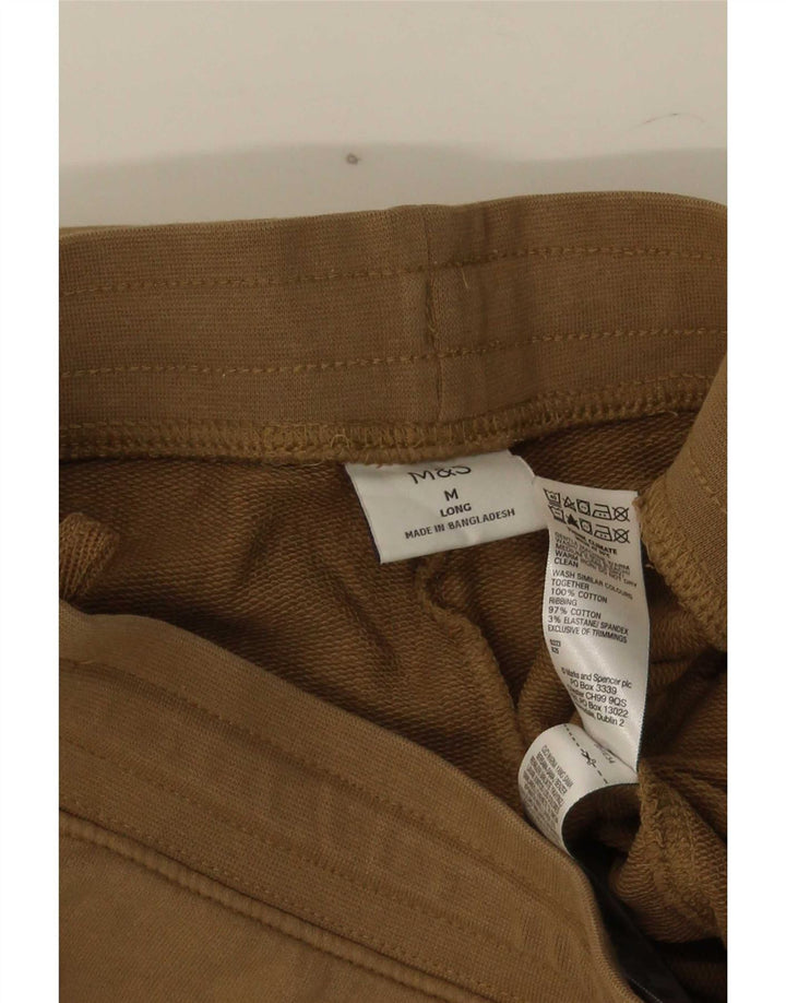 Pantaloni da tuta da uomo Marks & Spencer in cotone marrone medio