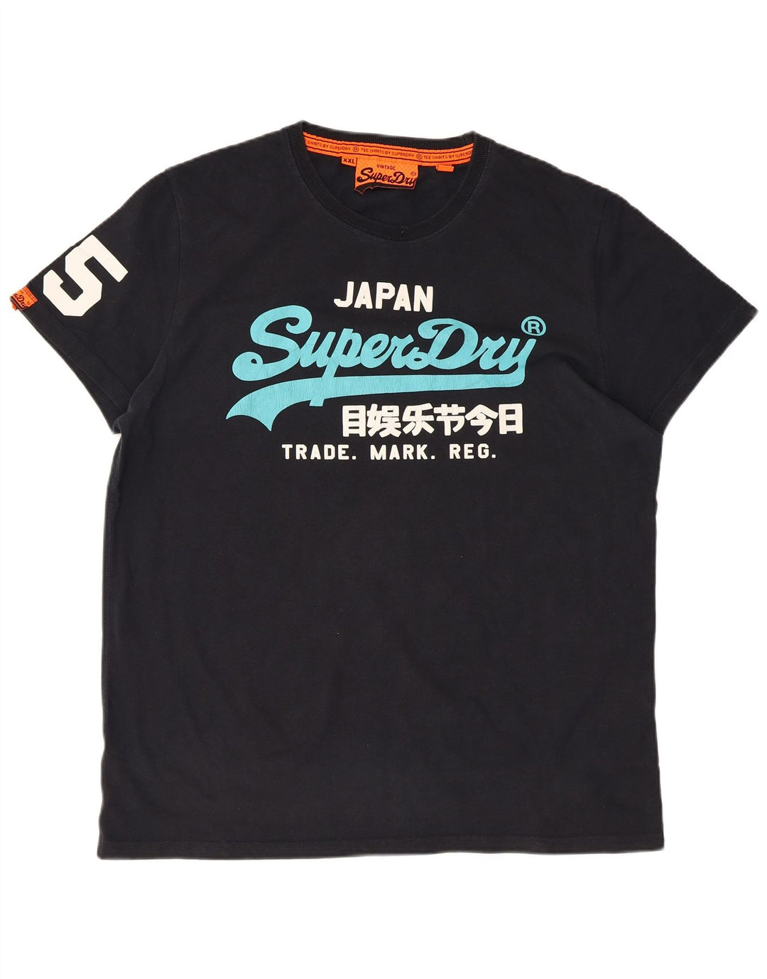T-shirt grafica da uomo Superdry Top 2XL cotone nero
