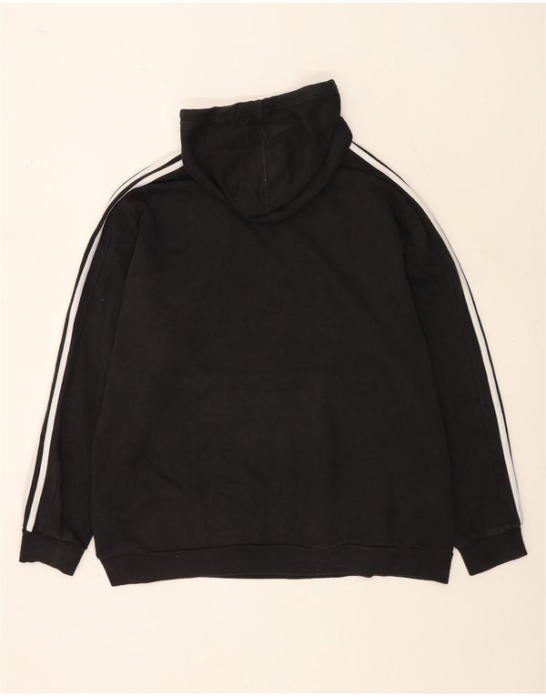 Felpa con cappuccio da uomo Adidas 2XL cotone nero