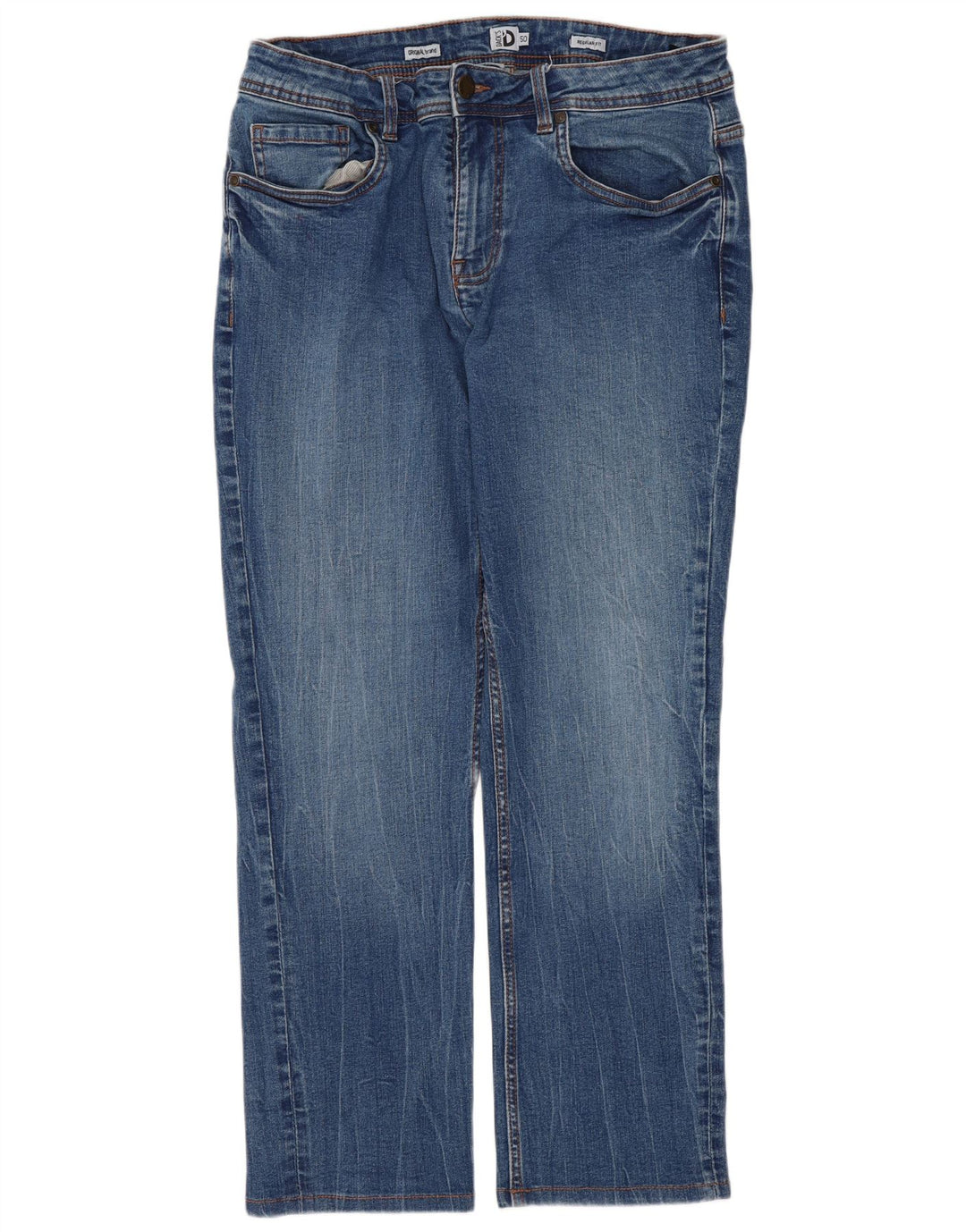 DACK'S Jeans dritti regolari da donna a vita media IT 50 XL W32 L27 Blu