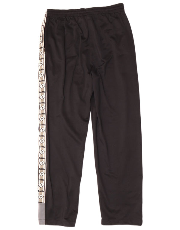 Pantaloni da tuta con grafica da uomo Lotto UK 40/42 Large Nero Colourblock