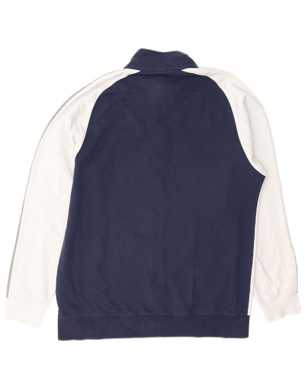 Giacca da ginnastica da uomo Russell Athletic 2XL in cotone color block blu navy