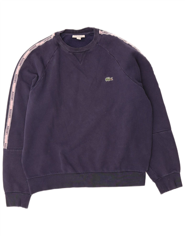 Felpa grafica da uomo Lacoste, taglia 4, colore medio blu navy