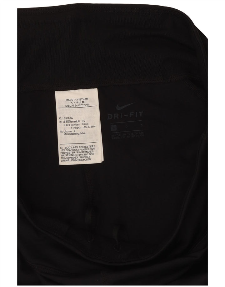 Leggings NIKE Dri Fit da donna UK 16 Large Nero Poliestere
