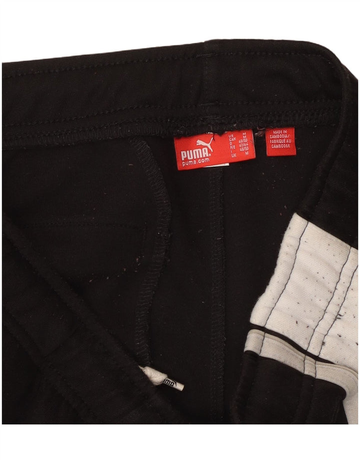 PUMA Mens Tracksuit Trousers Medium  Black Colourblock