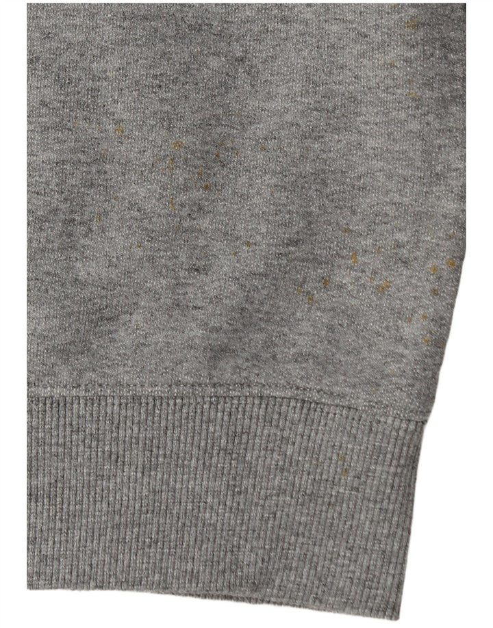 VANS Mens Graphic Hoodie Jumper Medium Grey Cotton