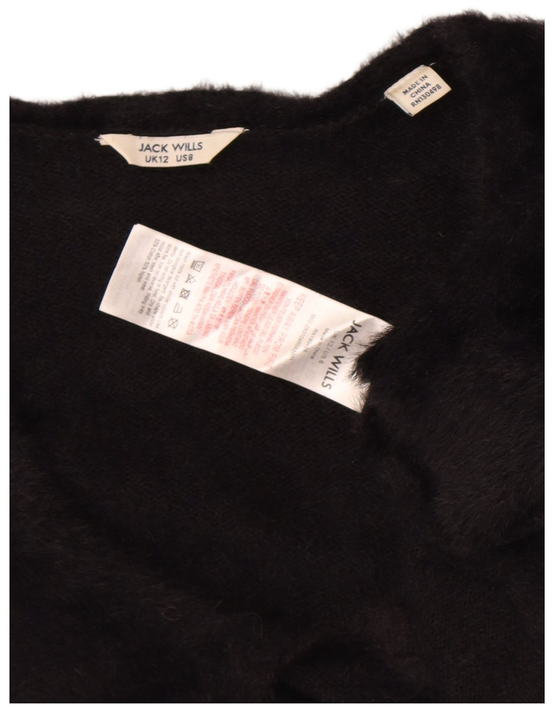 Maglione Bolero da donna Jack Wills UK 12 cotone nero medio