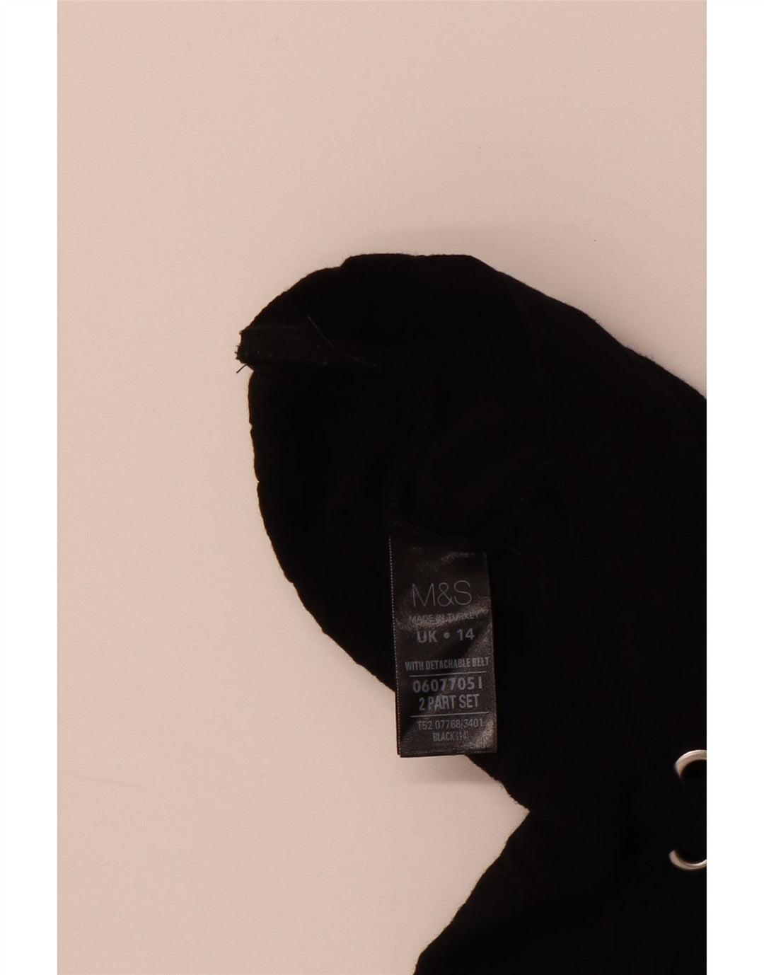 Pantaloni a gamba larga da donna Marks & Spencer UK 14 Large W32 L29 Viscosa nera