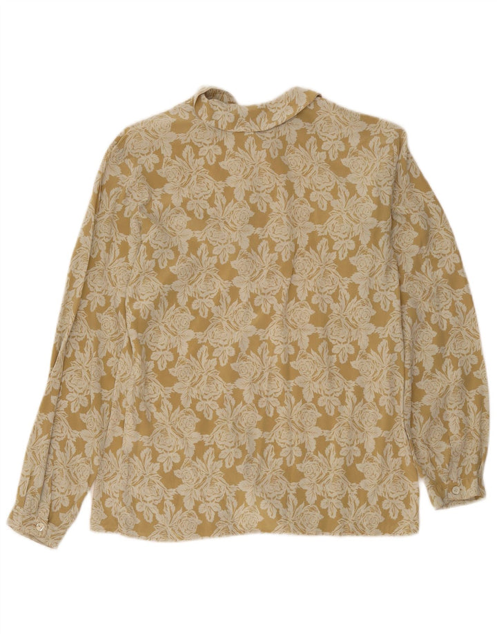 i Blues Camicia da donna Camicetta IT 44 Seta floreale giallo medio